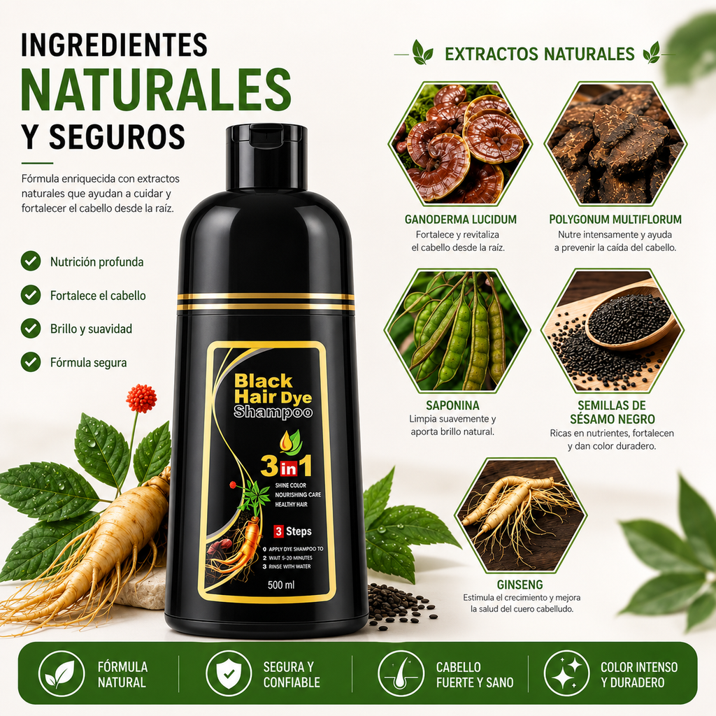 Shampoo Cubre Canas 3 en 1 - 500 ml